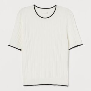 H&M Ribbed Viscose-blend Top S